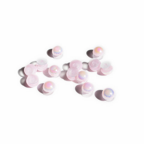 Pearl Shoe Charms in Baby Pink Aurora
