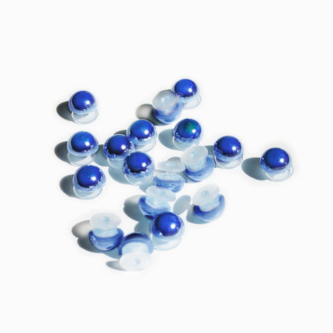 Pearl Shoe Charms in Dark Blue Aurora