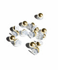 Pearl Shoe Charms in Gold Chrome