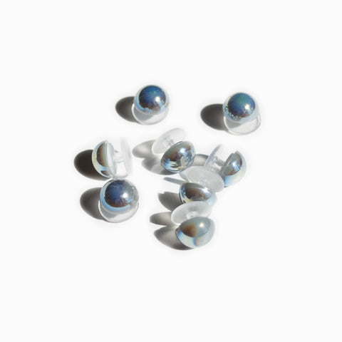 Pearl Shoe Charms in Grey Aurora