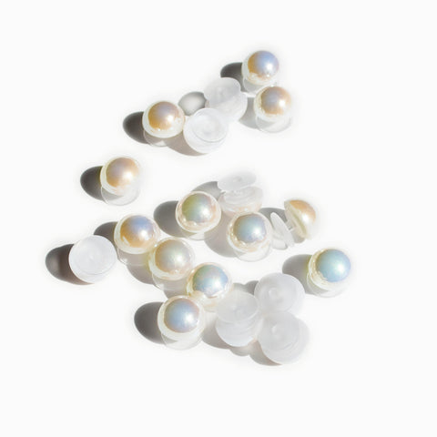 Pearl Shoe Charms in Ivory Aurora