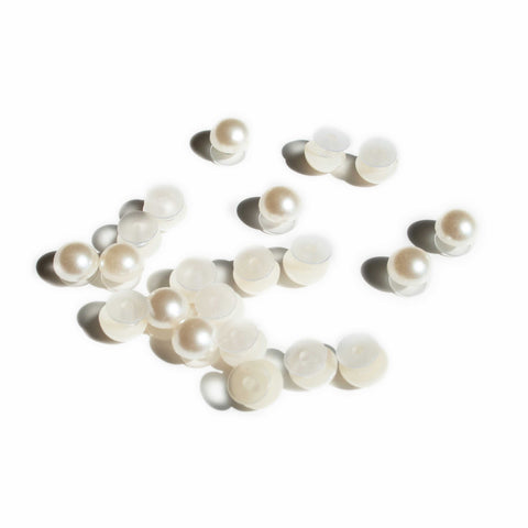 Pearl Shoe Charms in Ivory Satin
