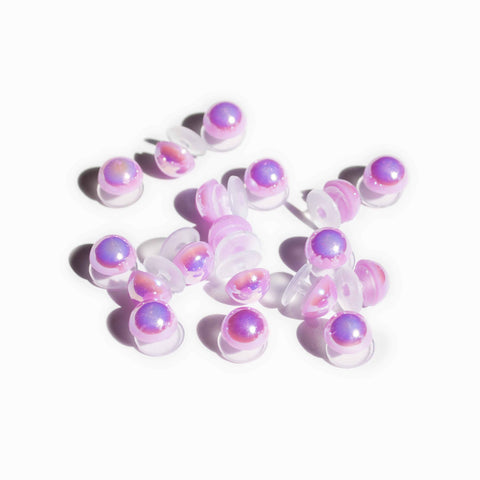 Pearl Shoe Charms in Magenta Aurora
