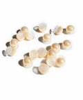 Pearl Shoe Charms in Warm Yellow Aurora