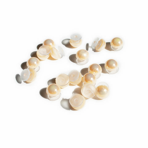 Pearl Shoe Charms in Warm Yellow Aurora