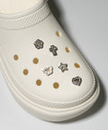 Set of 5 Bling Rhinestone Decorative Shoe Charms in Silver