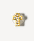 Cross Bling Rhinestone Decorative Shoe Charms in Gold