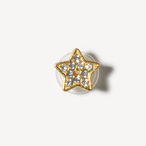 Star Bling Rhinestone Decorative Shoe Charms in Gold
