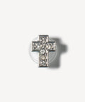 Cross Bling Rhinestone Decorative Shoe Charms in Silver
