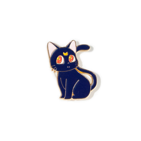 Sailor Moon Metal Enamel Cat Charm - Luna Figure