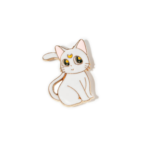 Sailor Moon Metal Enamel Cat Charm - Artemis Figure
