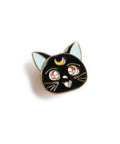 Sailor Moon Metal Enamel Cat Charm - Luna Head