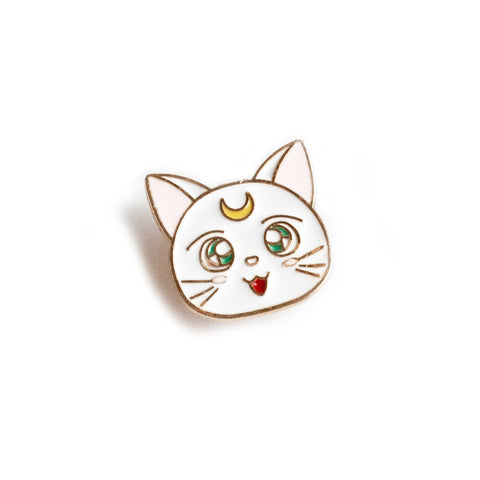 Sailor Moon Metal Enamel Cat Charm - Artemis Head