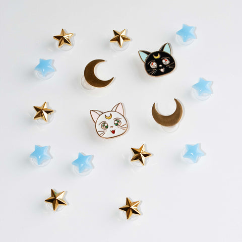 Sailor Moon R Cats Inspired Shoe Charms Set