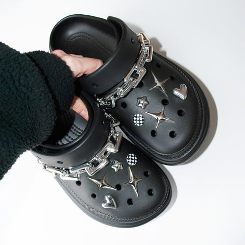Pair of Chunky Silver Shoe Chains